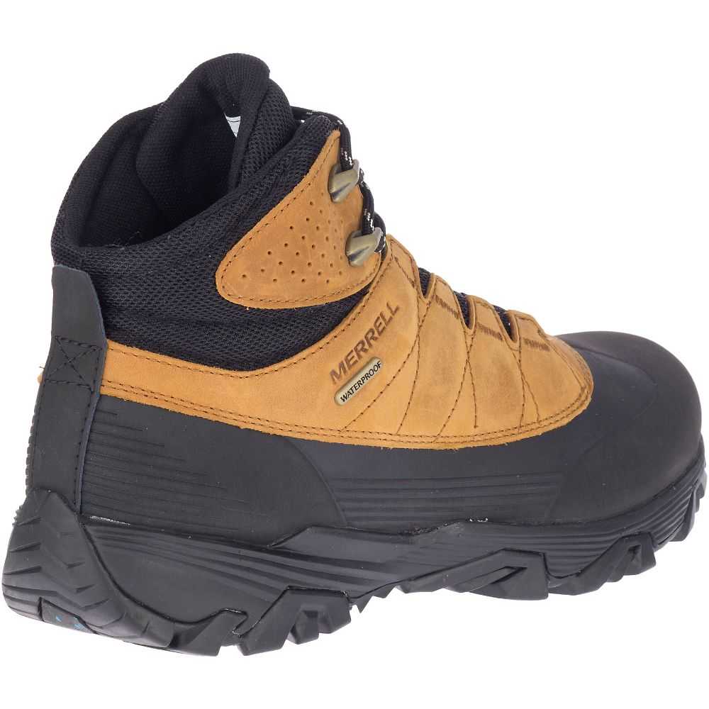 Brown Yellow/Black Men's Merrell Coldpack Ice+ 6 Polar Waterproof Hiking Boots | Dubai-9431067