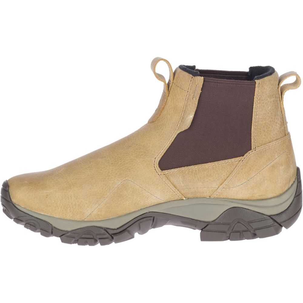 Brown Yellow Men's Merrell Moab Adventure Chelsea Polar Waterproof Winter Boots | Dubai-9218634