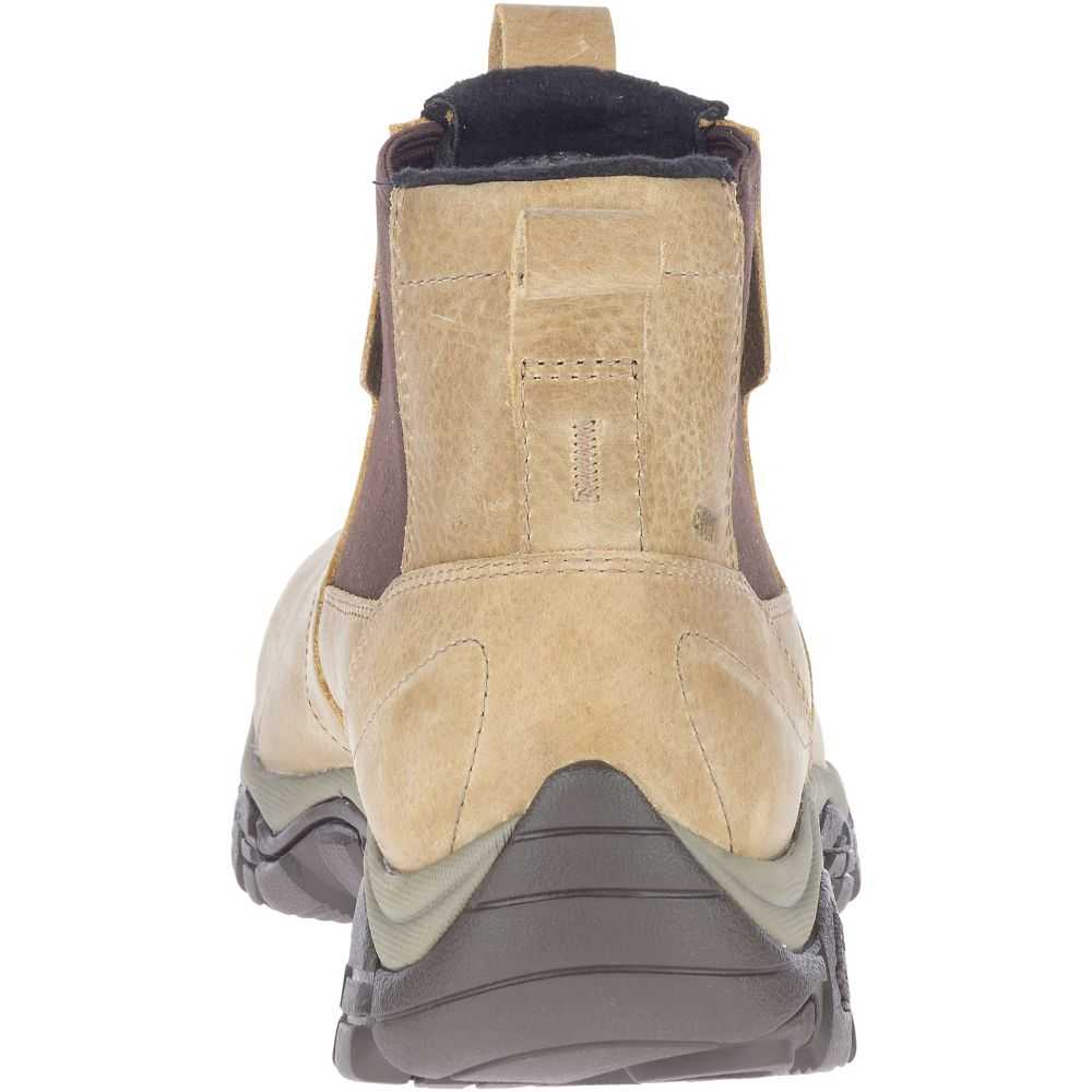 Brown Yellow Men's Merrell Moab Adventure Chelsea Polar Waterproof Winter Boots | Dubai-9218634