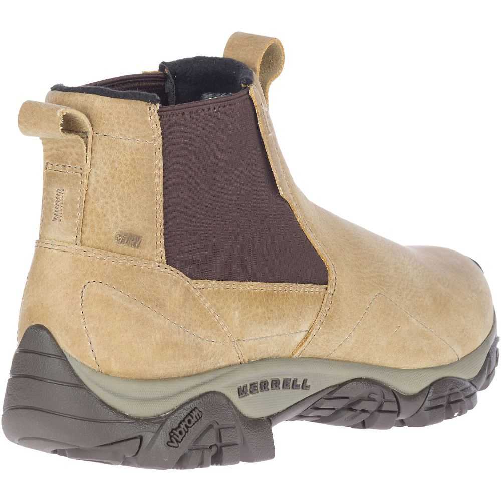 Brown Yellow Men's Merrell Moab Adventure Chelsea Polar Waterproof Winter Boots | Dubai-9218634