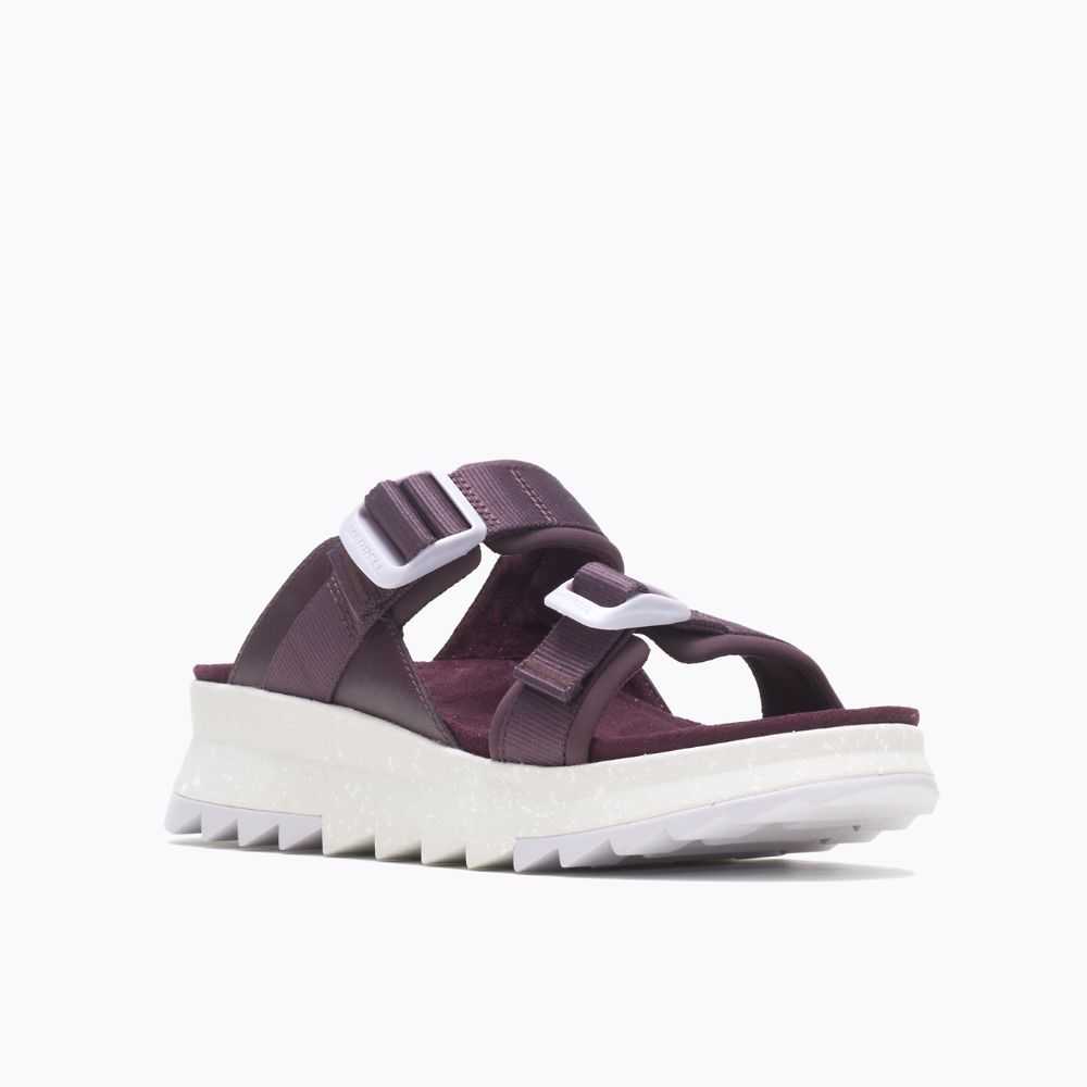 Burgundy Women's Merrell Alpine Cush Sandals | Dubai-3245769