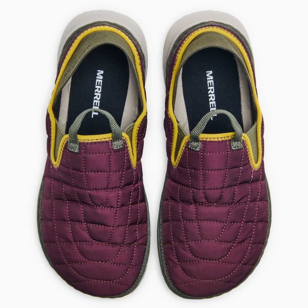 Burgundy Women's Merrell Hut Moc Slip On Shoes | Dubai-3507462