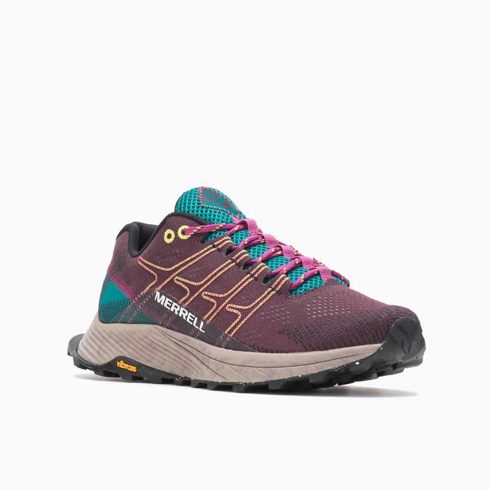 Burgundy Women's Merrell Moab Flight Trail Running Shoes | Dubai-4801752