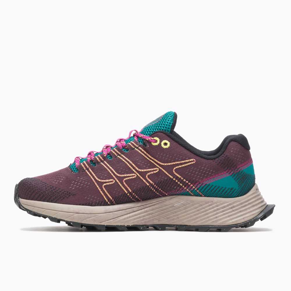 Burgundy Women's Merrell Moab Flight Trail Running Shoes | Dubai-4801752