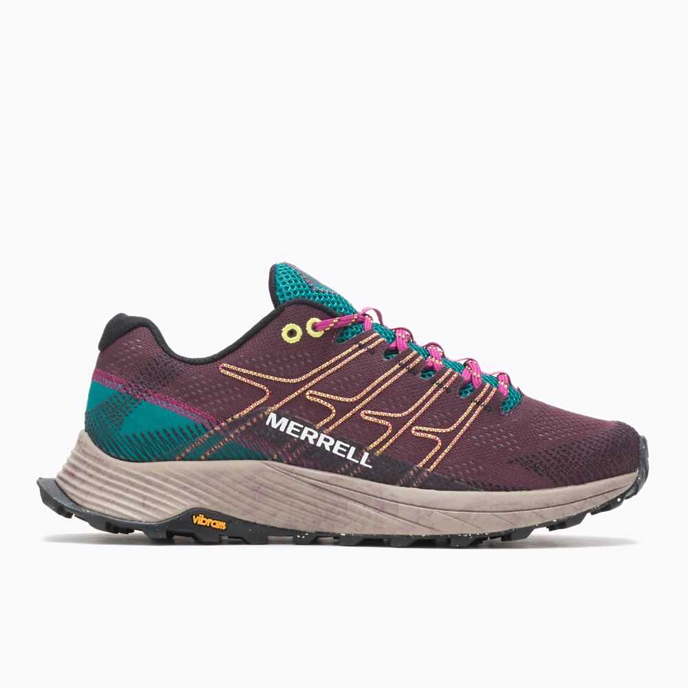 Burgundy Women\'s Merrell Moab Flight Trail Running Shoes | Dubai-4801752