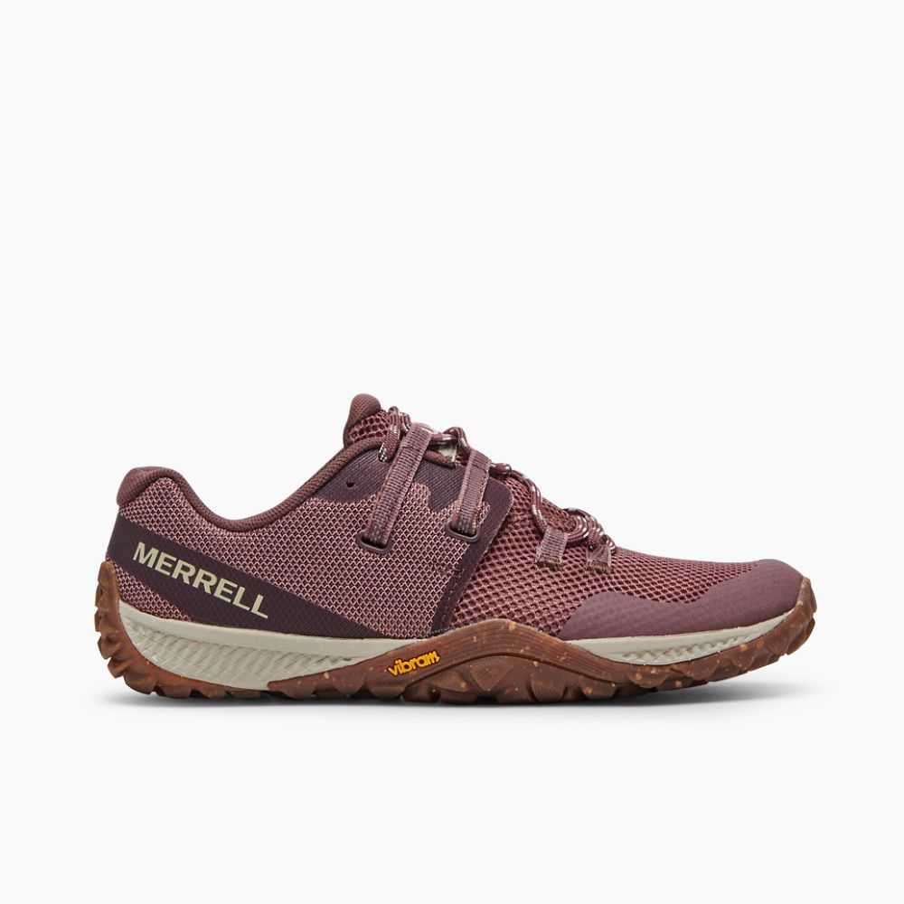 Burgundy Women\'s Merrell Trail Glove 6 Eco Trail Running Shoes | Dubai-3495187