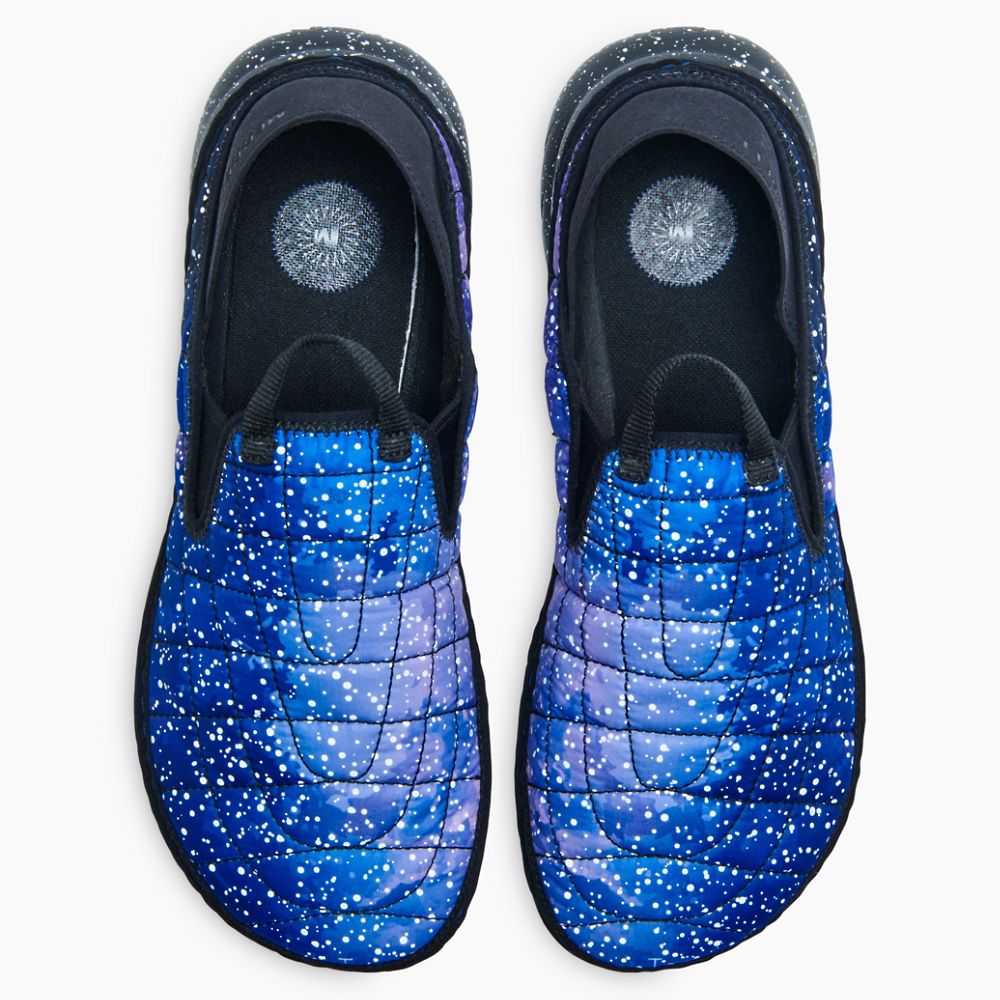 Dark Blue/Black Men's Merrell Hut Moc Night Sky Slip On Shoes | Dubai-0216785