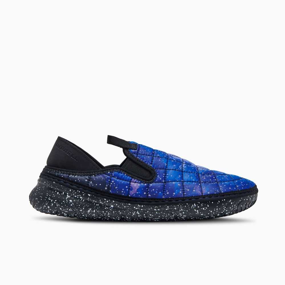 Dark Blue/Black Men\'s Merrell Hut Moc Night Sky Slip On Shoes | Dubai-0216785