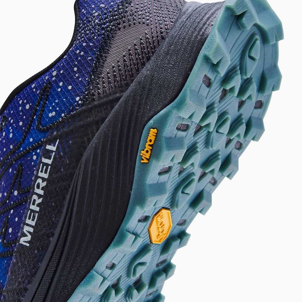 Dark Blue/Black Men's Merrell Moab Flight Night Sky Walking Shoes | Dubai-1387924