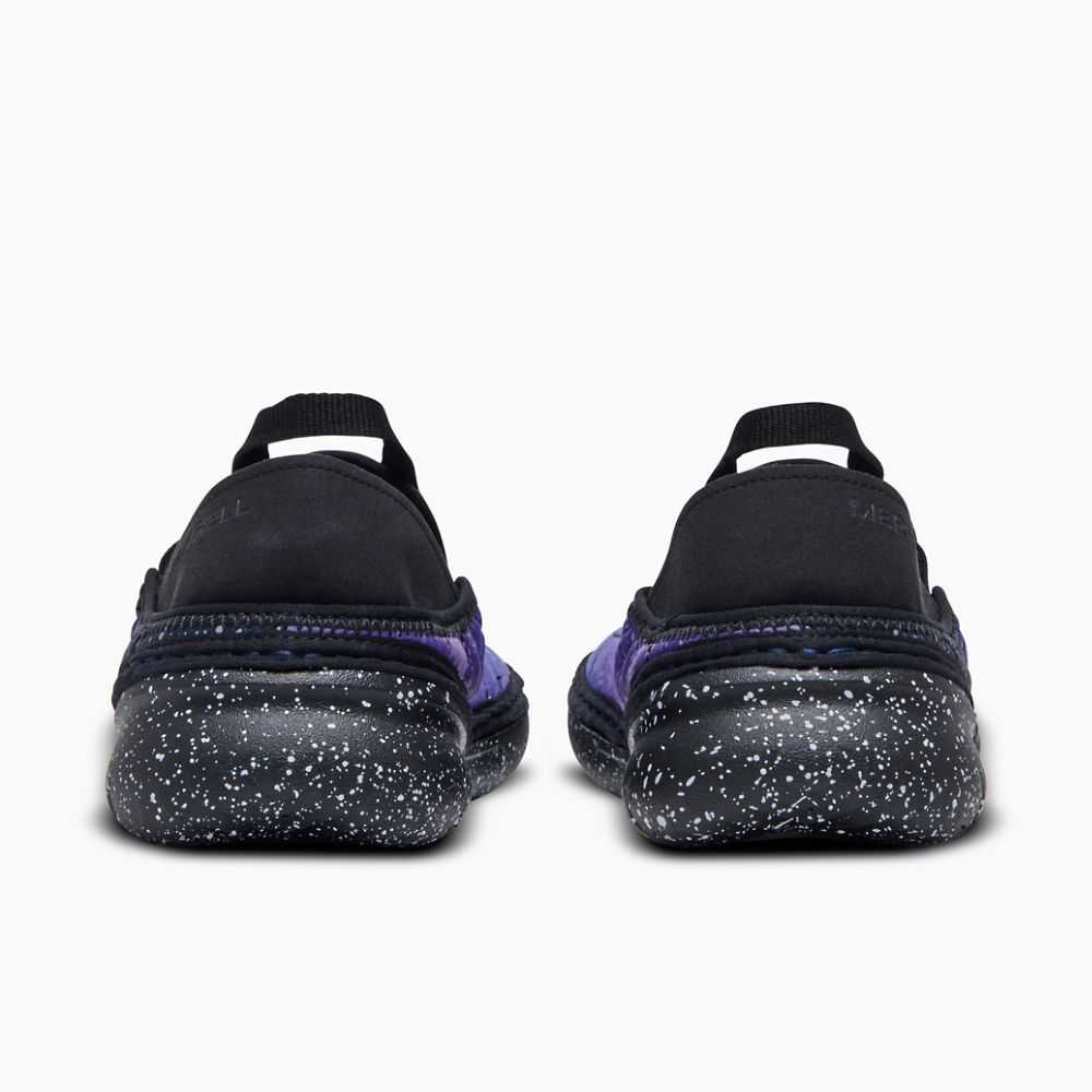 Dark Blue/Black Women's Merrell Hut Moc Night Sky Slip On Shoes | Dubai-9528034