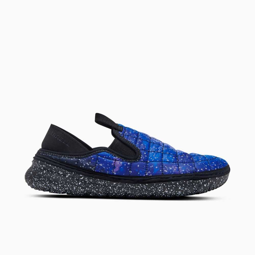 Dark Blue/Black Women\'s Merrell Hut Moc Night Sky Slip On Shoes | Dubai-9528034