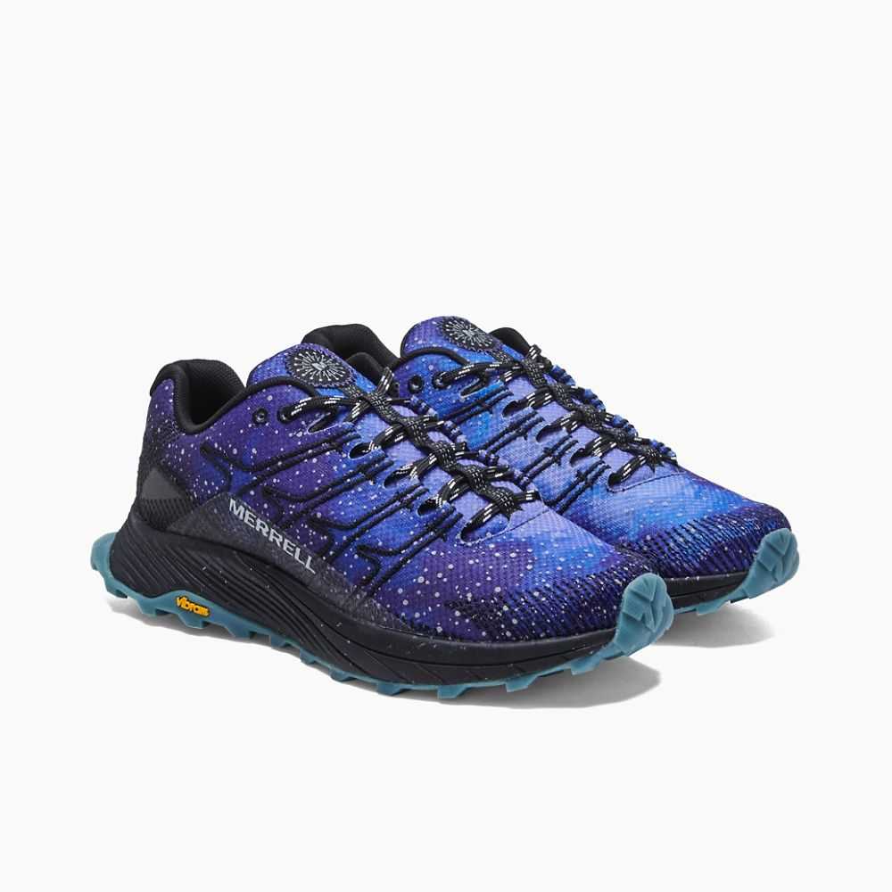 Dark Blue/Black Women's Merrell Moab Flight Night Sky Trail Running Shoes | Dubai-6308951