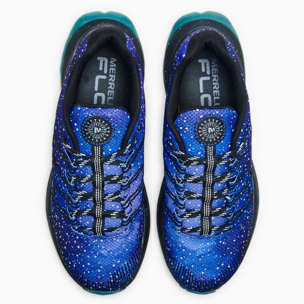 Dark Blue/Black Women's Merrell Moab Flight Night Sky Trail Running Shoes | Dubai-6308951