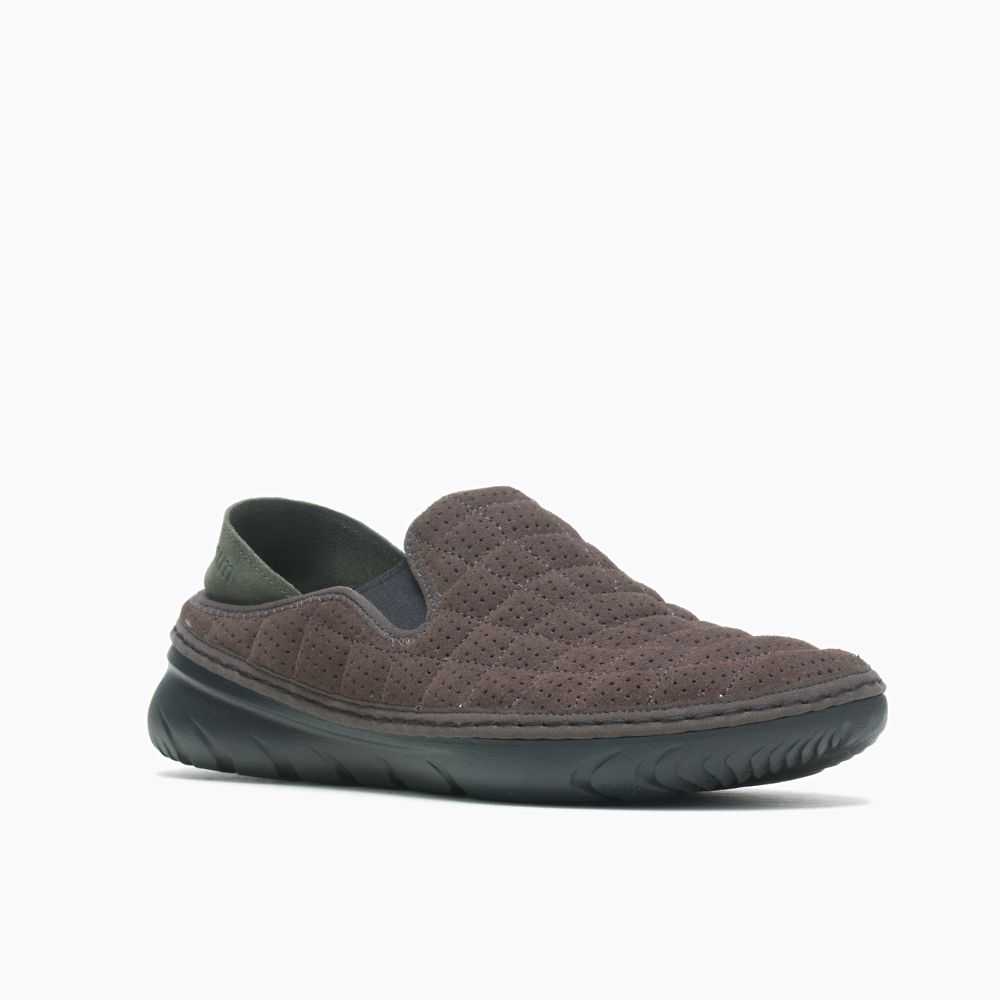 Dark Brown Men's Merrell Adsum X Merrell 1 TRL Hut Moc Slip On Shoes | Dubai-4067821