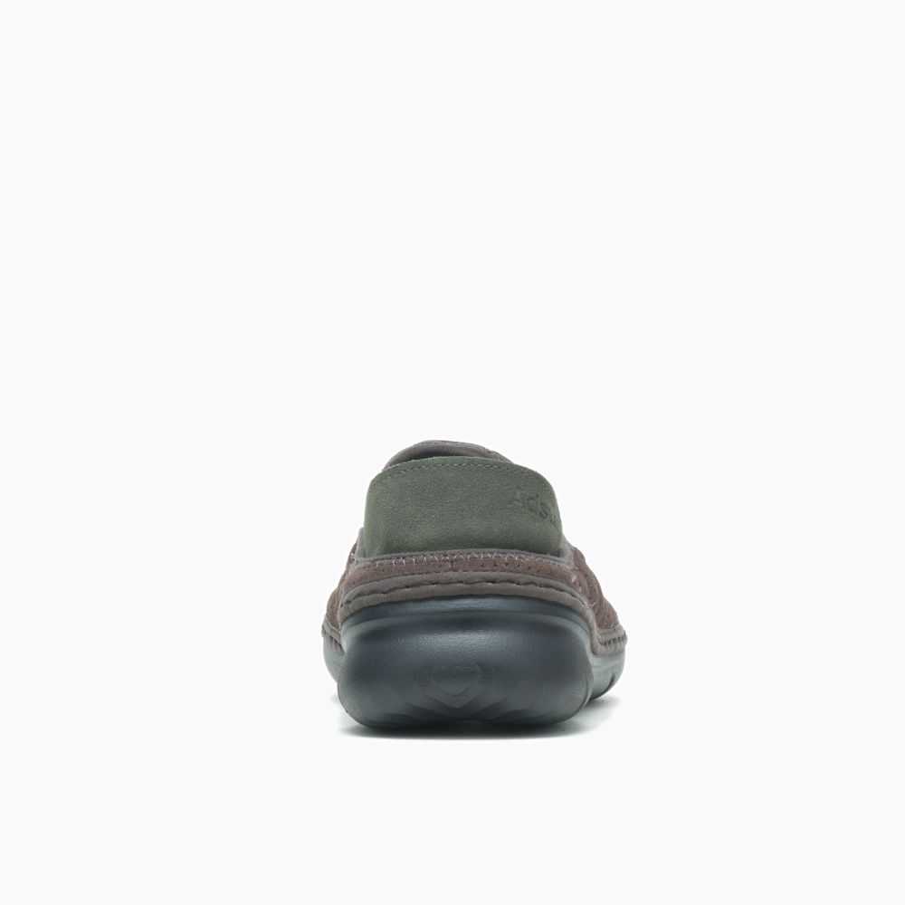 Dark Brown Men's Merrell Adsum X Merrell 1 TRL Hut Moc Slip On Shoes | Dubai-4067821