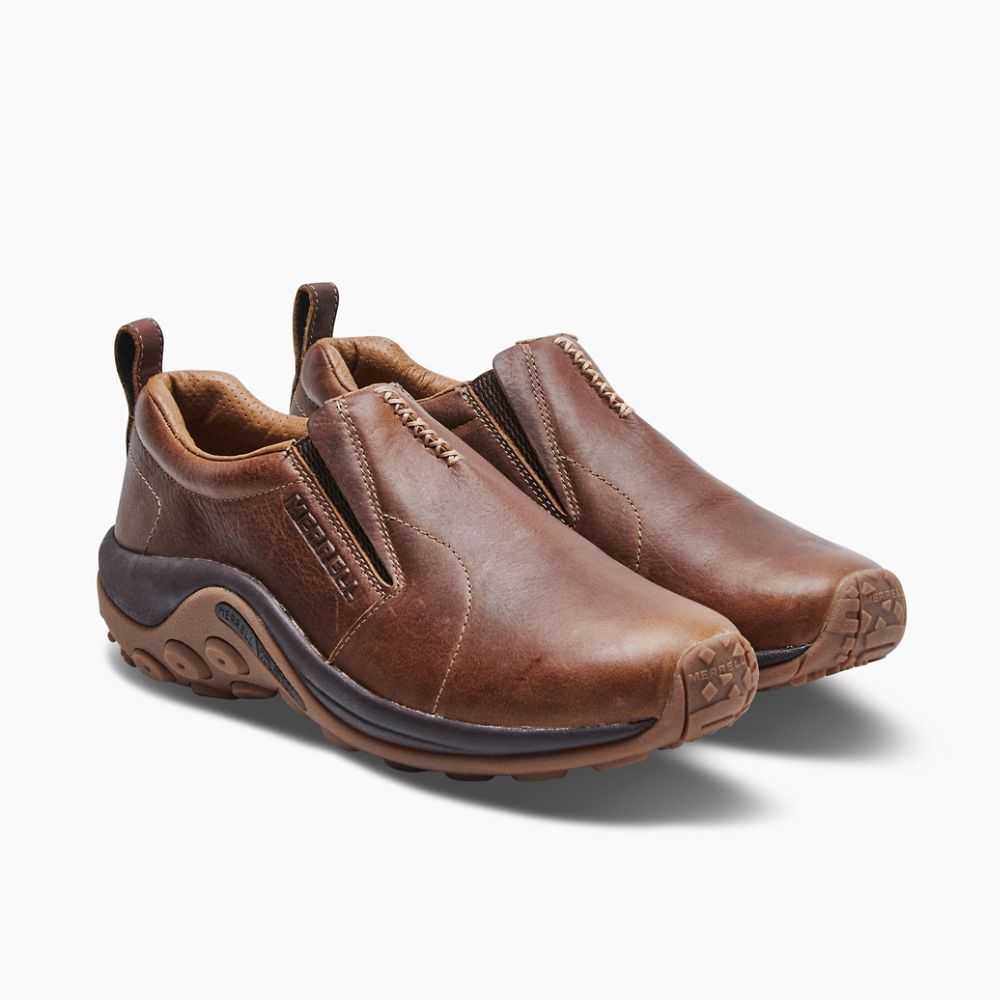 Dark Brown Men's Merrell Jungle Moc Crafted Slip On Shoes | Dubai-1526039