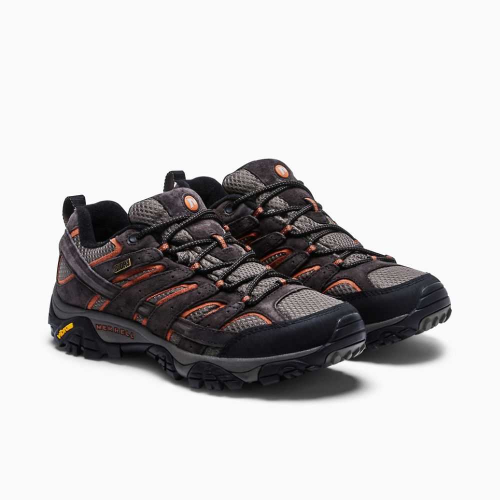 Dark Brown Men's Merrell Moab 2 Waterproof Hiking Shoes | Dubai-6712598