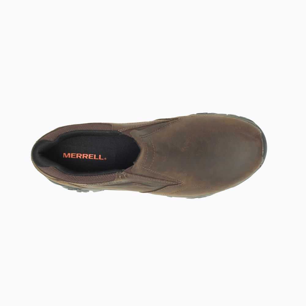 Dark Brown Men's Merrell Moab Adventure Moc Wide Width Casual Shoes | Dubai-0694187