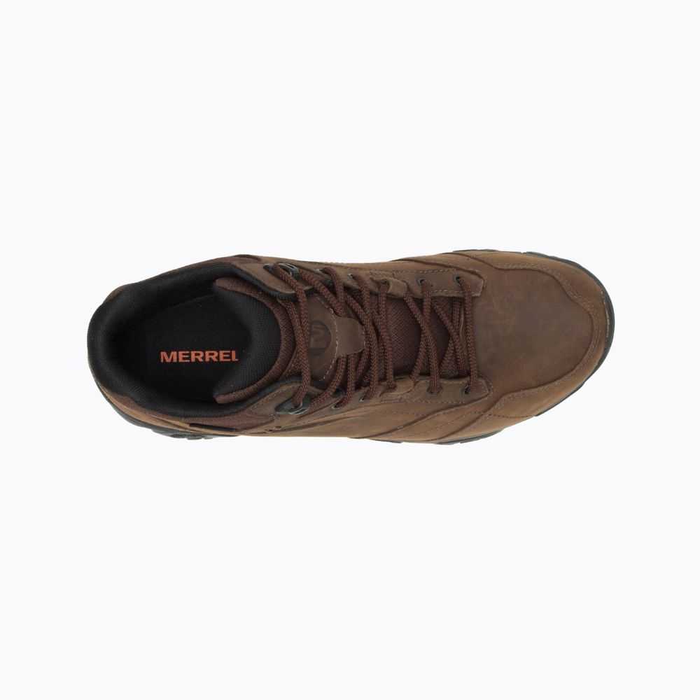 Dark Brown Men's Merrell Moab Adventure Mid Waterproof Wide Width Casual Boots | Dubai-6340925