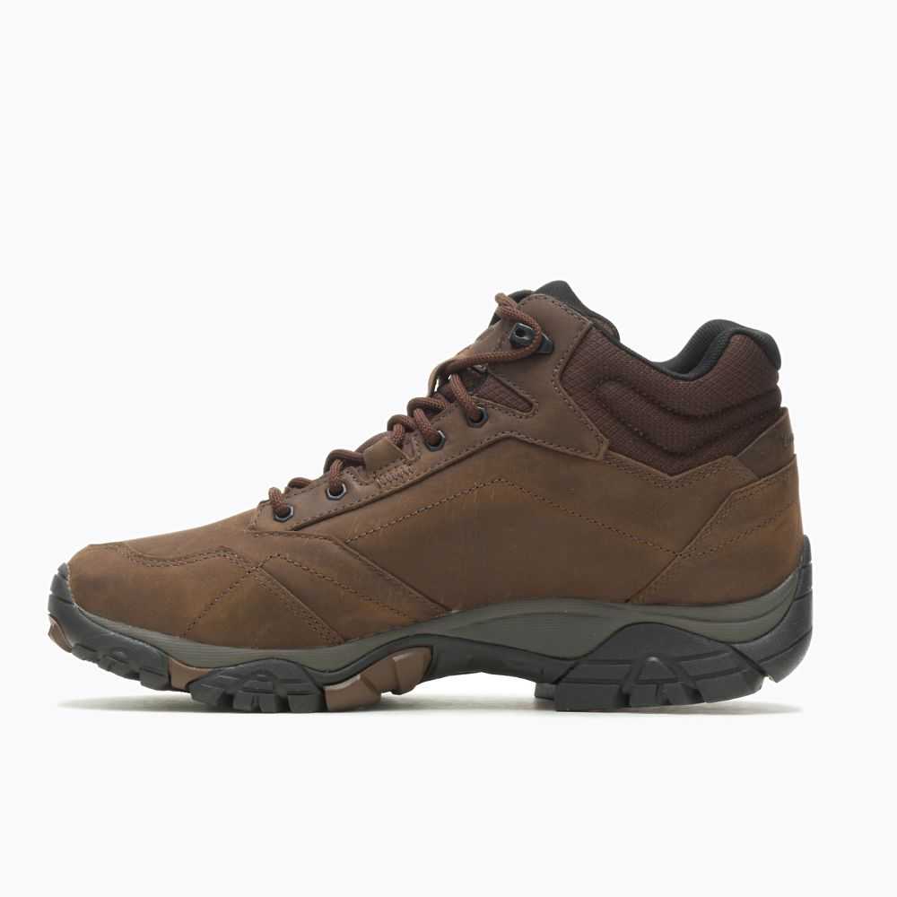 Dark Brown Men's Merrell Moab Adventure Mid Waterproof Wide Width Casual Boots | Dubai-6340925