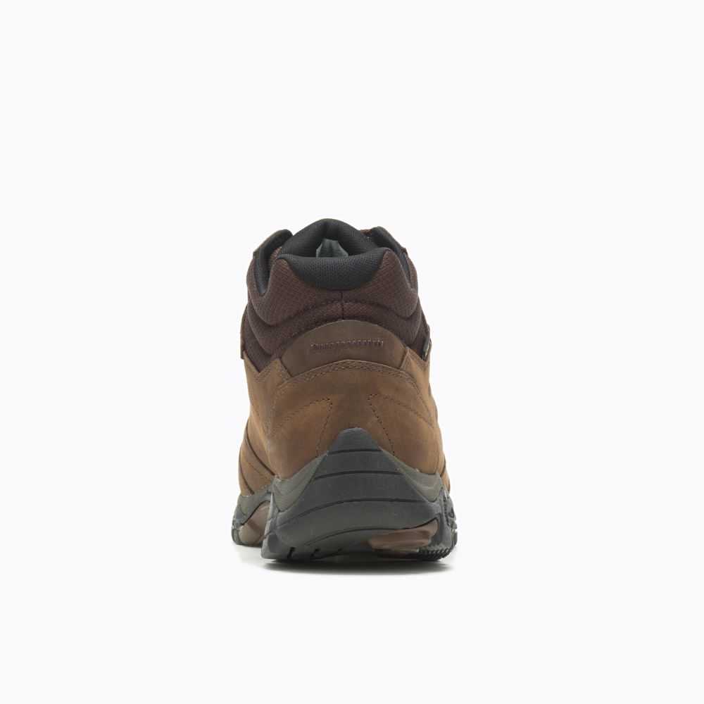 Dark Brown Men's Merrell Moab Adventure Mid Waterproof Wide Width Casual Boots | Dubai-6340925