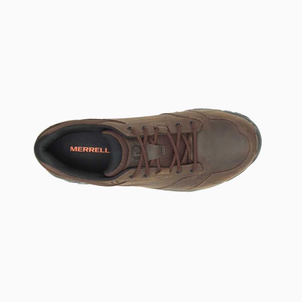 Dark Brown Men's Merrell Moab Adventure Lace Casual Sneakers | Dubai-9230478