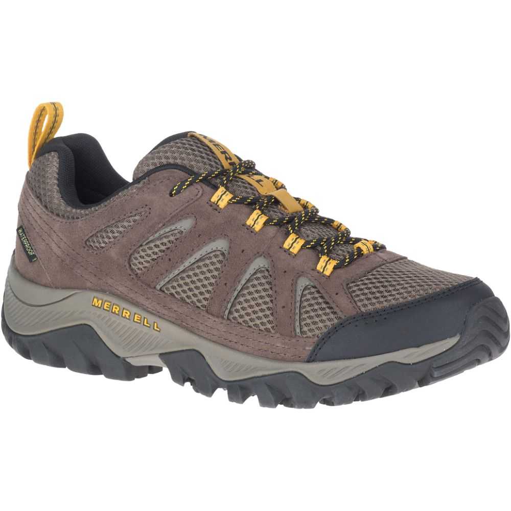 Dark Brown Men's Merrell Oakcreek Hiking Shoes | Dubai-3089741