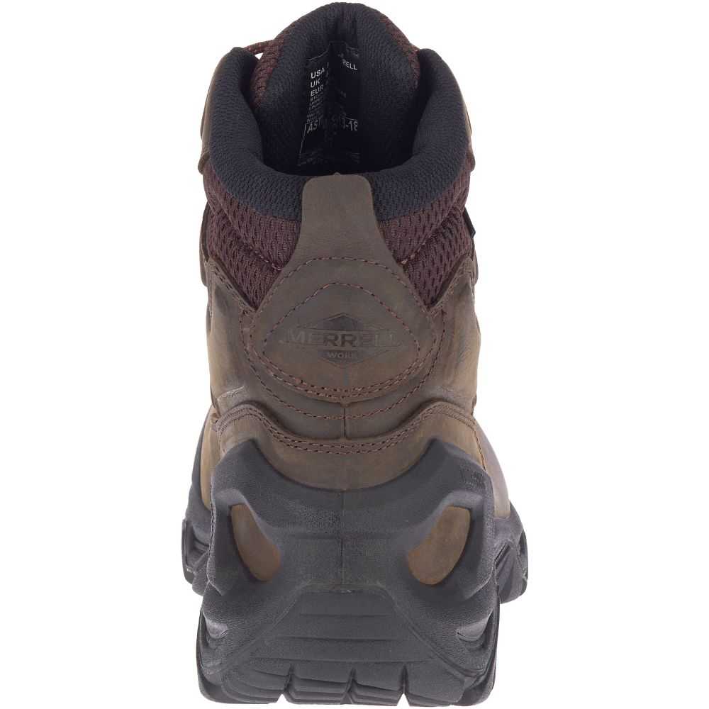 Dark Brown Men's Merrell Strongfield Work Boots | Dubai-7635104