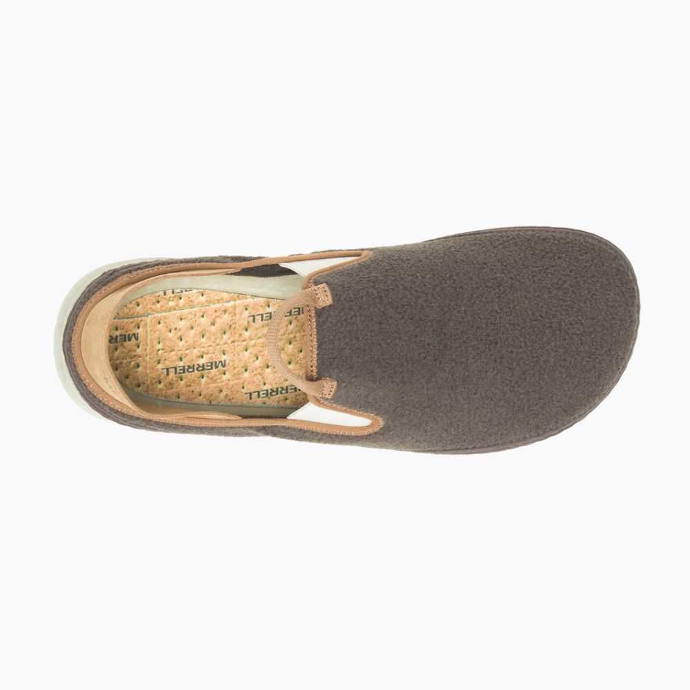 Dark Chocolate Men's Merrell Hut Moc Cozy II Slip On Shoes | Dubai-1427836