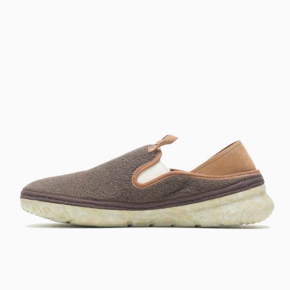 Dark Chocolate Women's Merrell Hut Moc Cozy II Slip On Shoes | Dubai-8327109