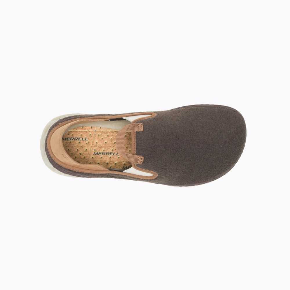 Dark Chocolate Women's Merrell Hut Moc Cozy II Slip On Shoes | Dubai-8327109