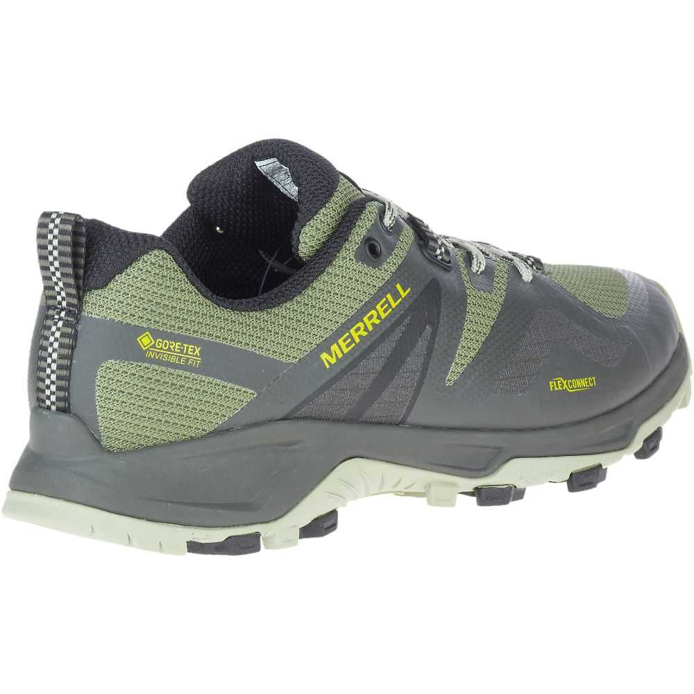 Dark Green Men's Merrell MQM Flex 2 GORE-TEX® Trail Running Shoes | Dubai-4928016