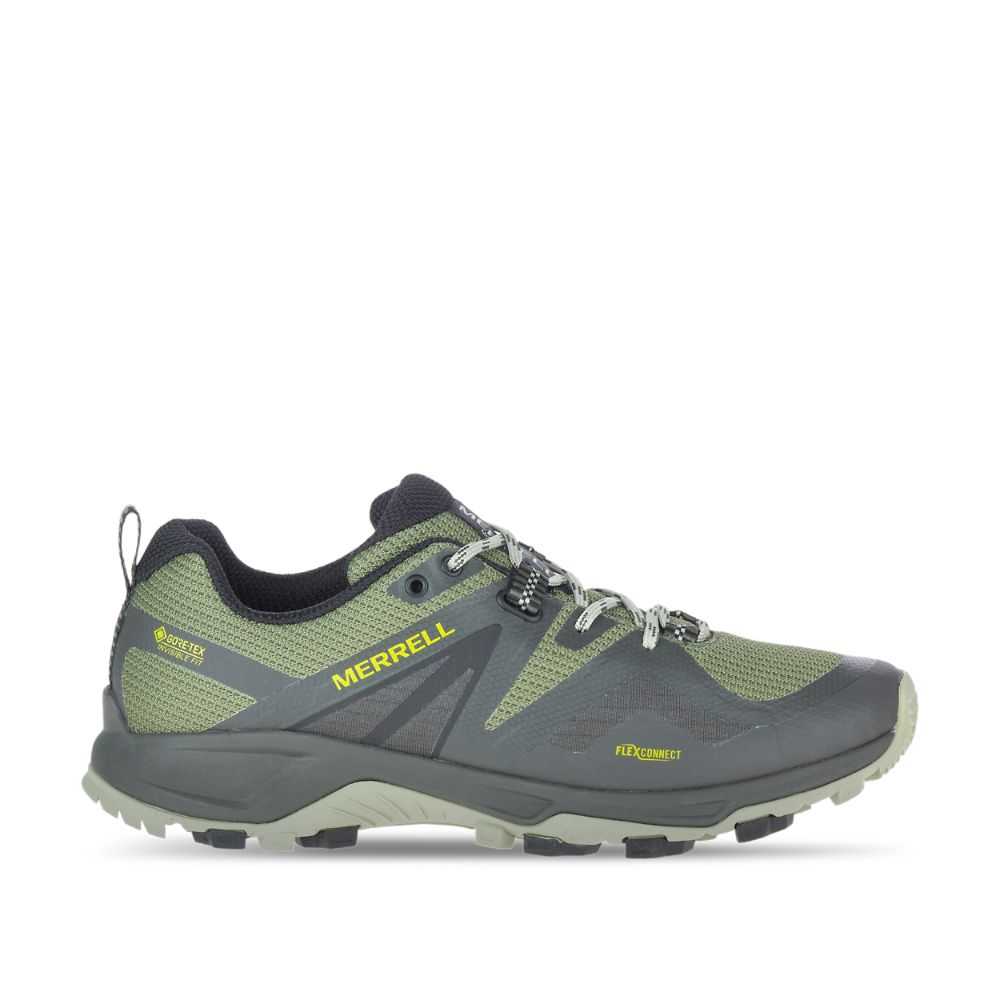 Dark Green Men\'s Merrell MQM Flex 2 GORE-TEX® Trail Running Shoes | Dubai-4928016