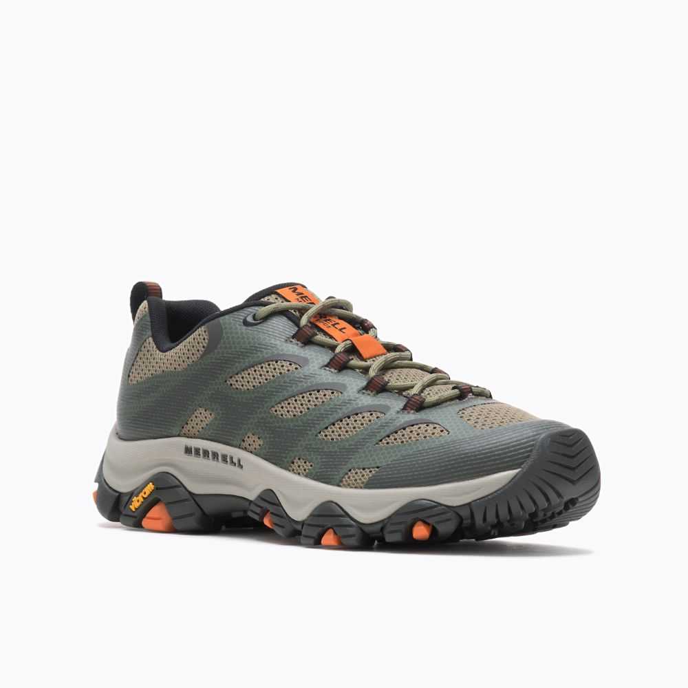 Dark Green Men's Merrell Moab 3 Edge Hiking Shoes | Dubai-7650913