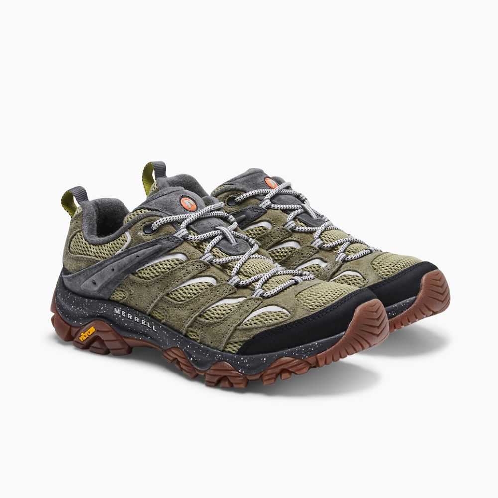 Dark Green Men's Merrell Moab 3 Hiking Shoes | Dubai-8439275