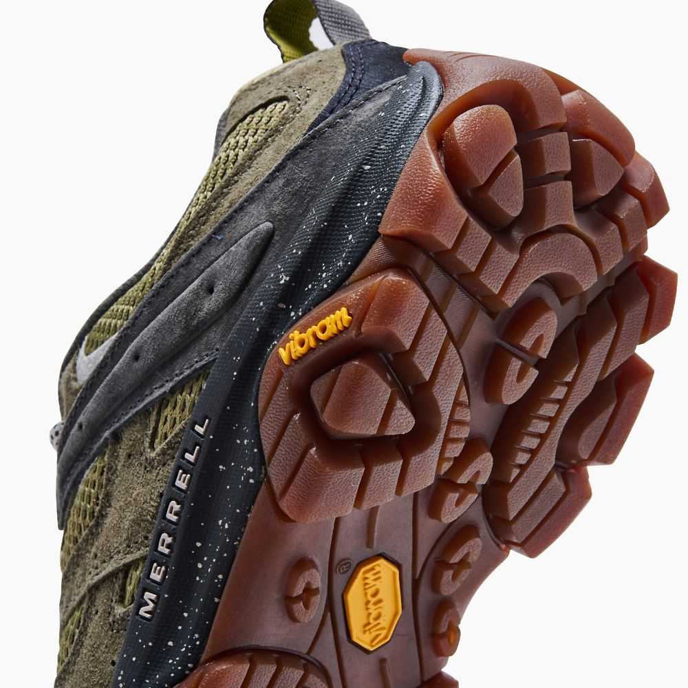 Dark Green Men's Merrell Moab 3 Hiking Shoes | Dubai-8439275