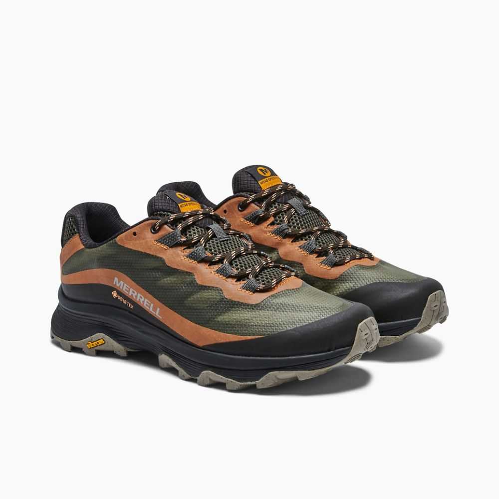 Dark Green Men's Merrell Moab Speed GORE-TEX® Hiking Shoes | Dubai-3819250