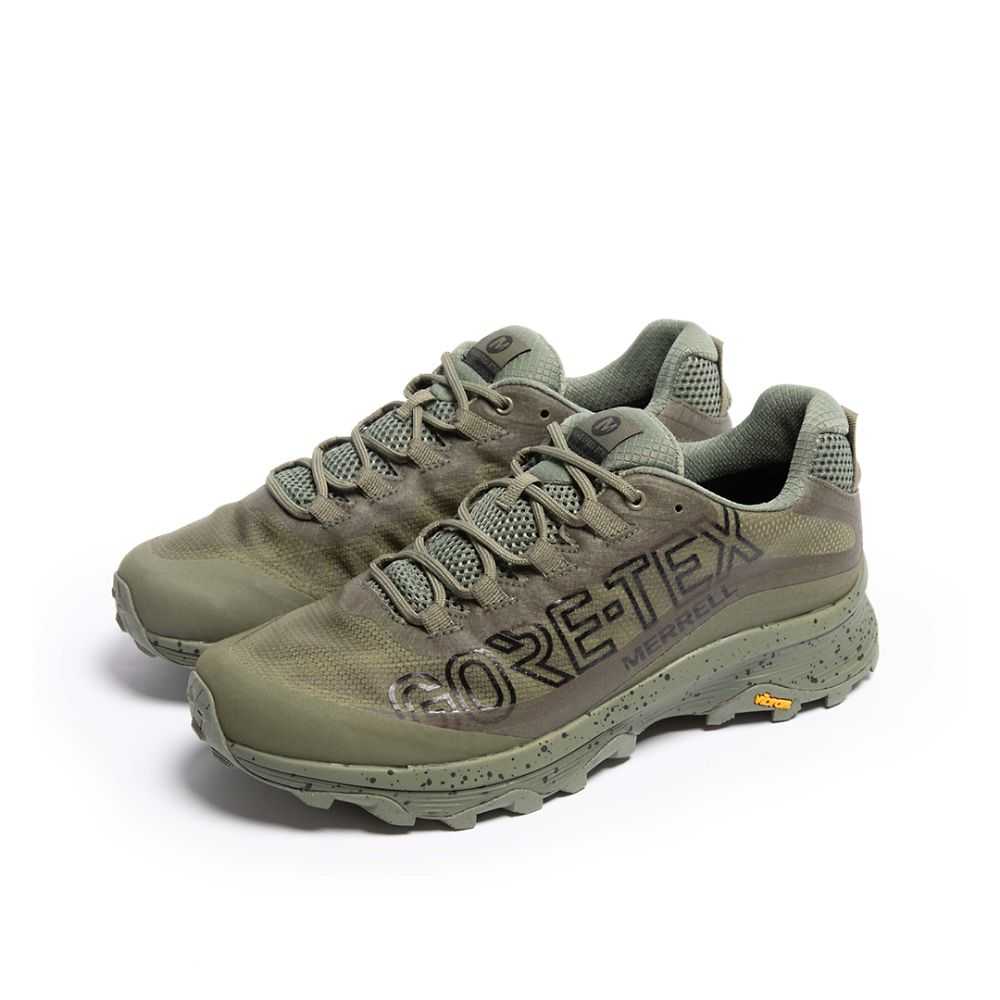 Dark Green Men's Merrell Moab Speed GORE-TEX® 1TRL Sneakers | Dubai-8530246