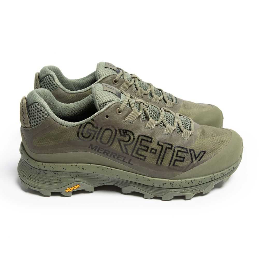 Dark Green Men's Merrell Moab Speed GORE-TEX® 1TRL Sneakers | Dubai-8530246