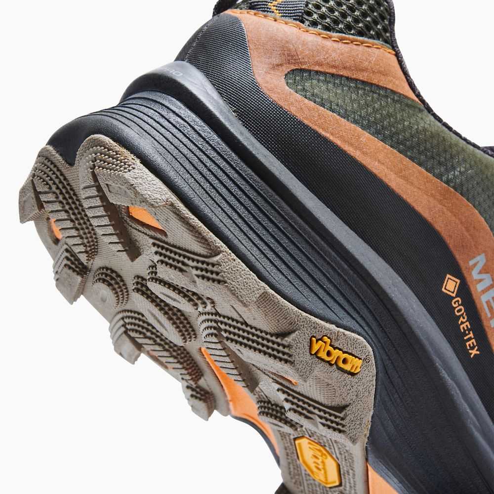 Dark Green Men's Merrell Moab Speed GORE-TEX® Walking Shoes | Dubai-9486071