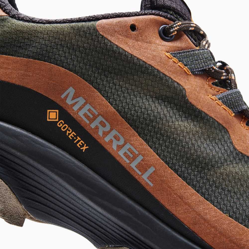 Dark Green Men's Merrell Moab Speed GORE-TEX® Walking Shoes | Dubai-9486071