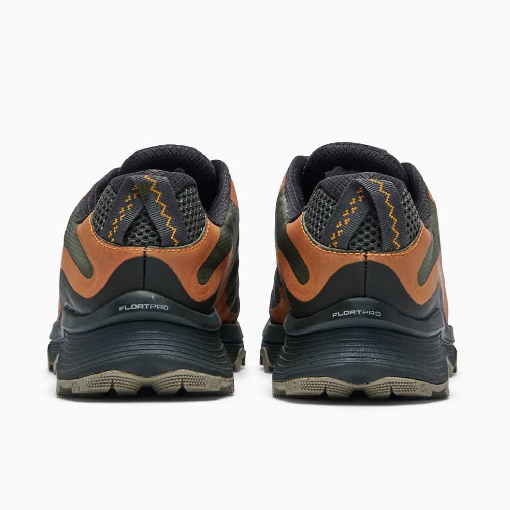 Dark Green Men's Merrell Moab Speed Trail Running Shoes | Dubai-0123479