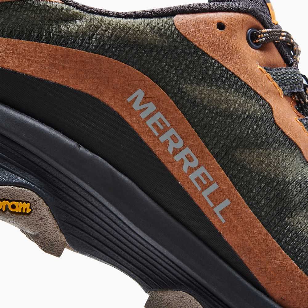 Dark Green Men's Merrell Moab Speed Trail Running Shoes | Dubai-0123479