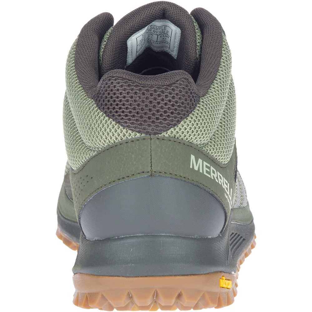 Dark Green Men's Merrell Nova 2 Mid Waterproof Wide Width Hiking Boots | Dubai-2719638