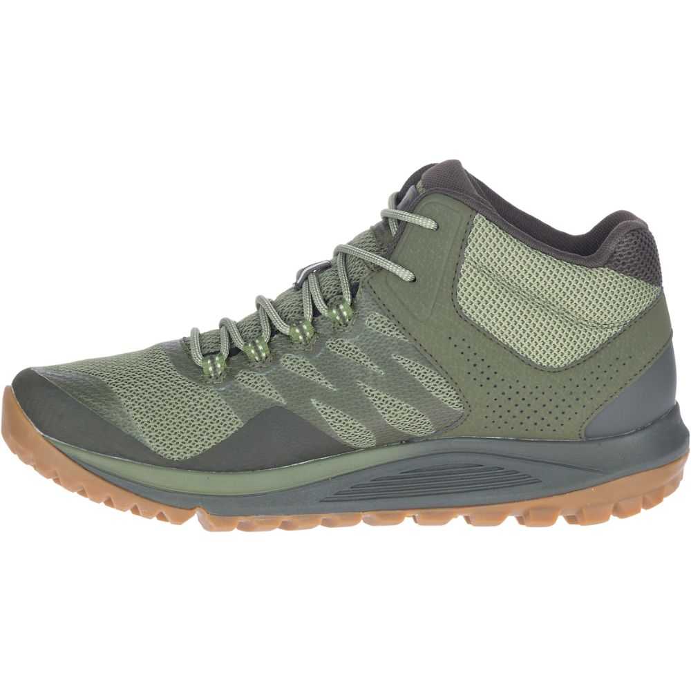 Dark Green Men's Merrell Nova 2 Mid Waterproof Sneakers | Dubai-3961547