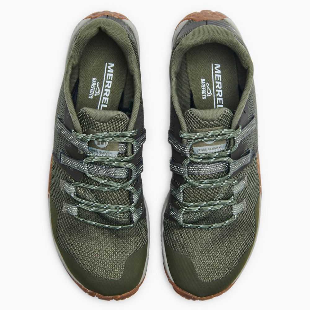 Dark Green Men's Merrell Trail Glove 6 Eco Barefoot Shoes | Dubai-8215973