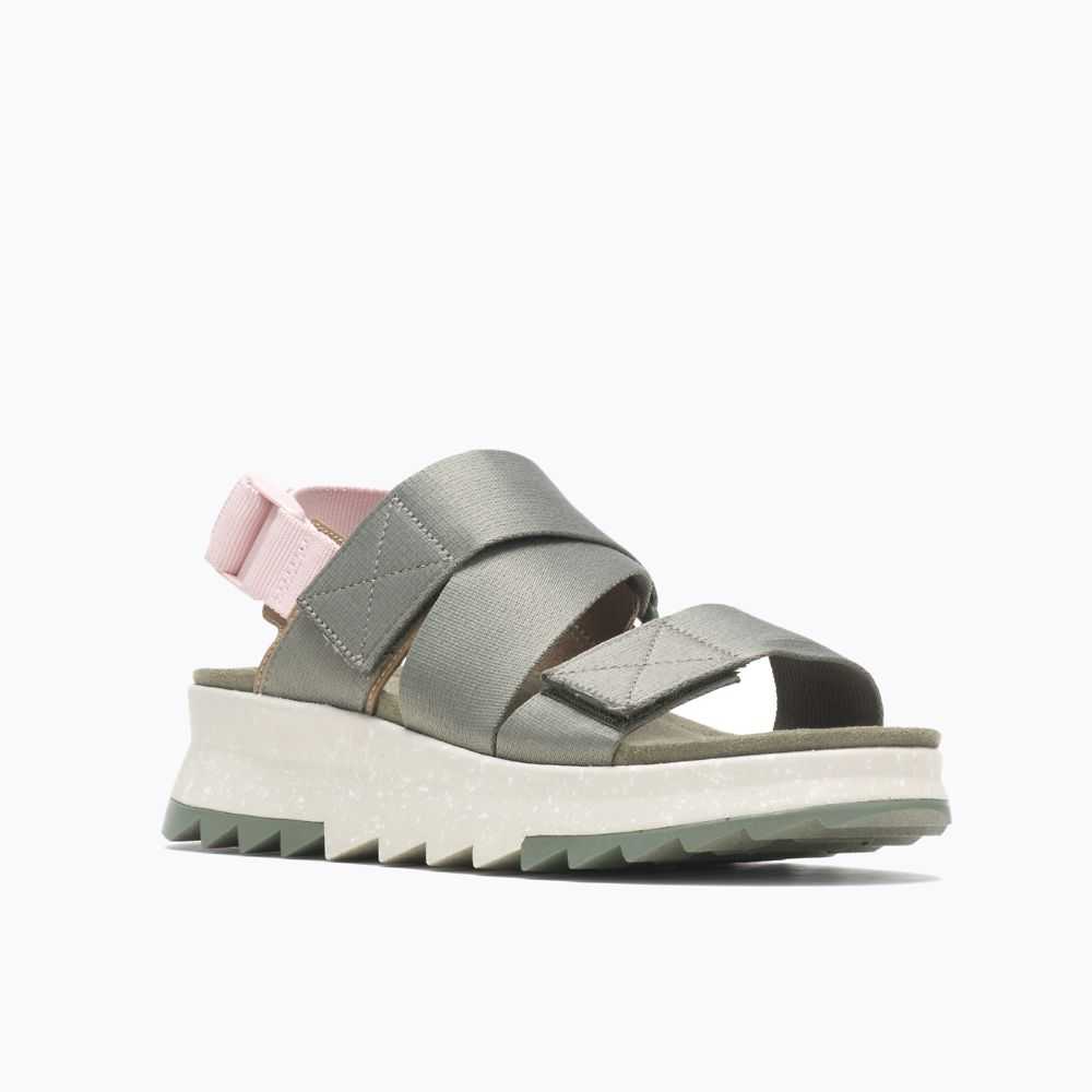 Dark Green Women's Merrell Alpine Cush Backstrap Sandals | Dubai-9471035