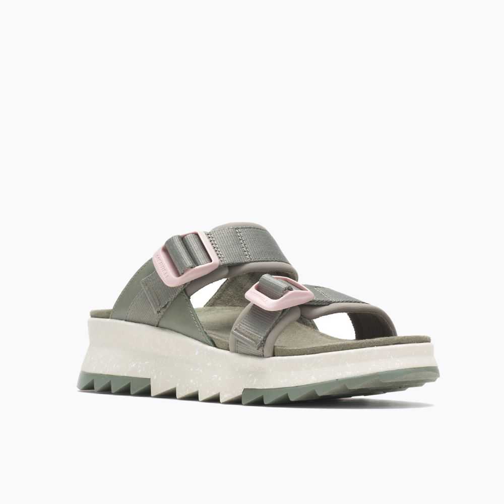 Dark Green Women's Merrell Alpine Cush Sandals | Dubai-0965731