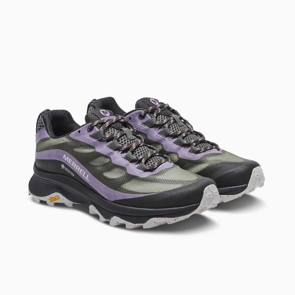 Dark Green Women's Merrell Moab Speed GORE-TEX® Walking Shoes | Dubai-7105823