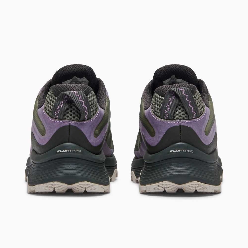 Dark Green Women's Merrell Moab Speed Hiking Shoes | Dubai-6792840